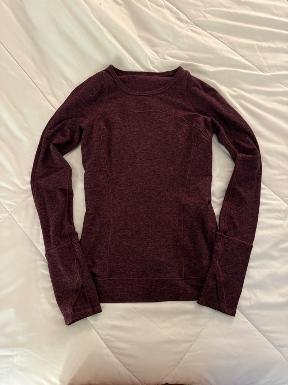 lululemon athletica Long-Sleeve Crewneck Top in Burgundy Heather